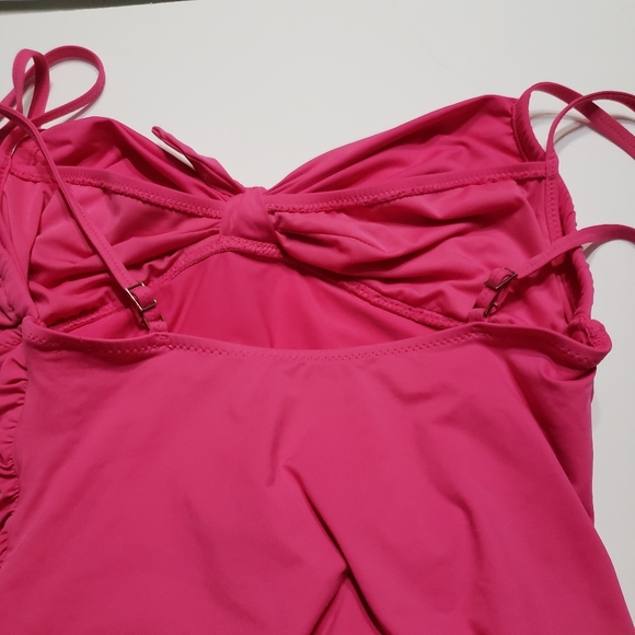Dkny one piece pink swimsuit Size 12 - Picture 7 of 8